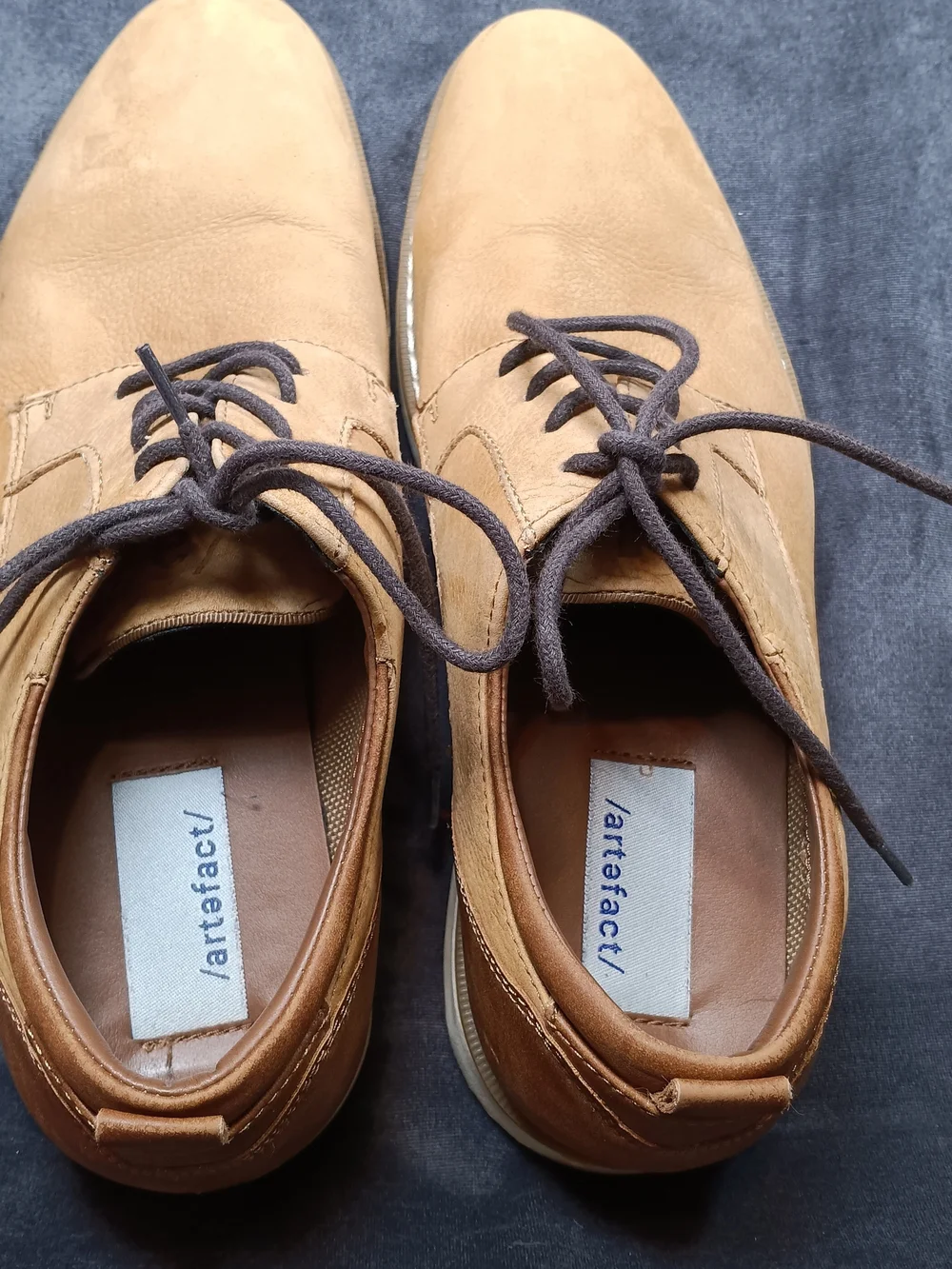 Men's Casual Tan Shoes Two Tone